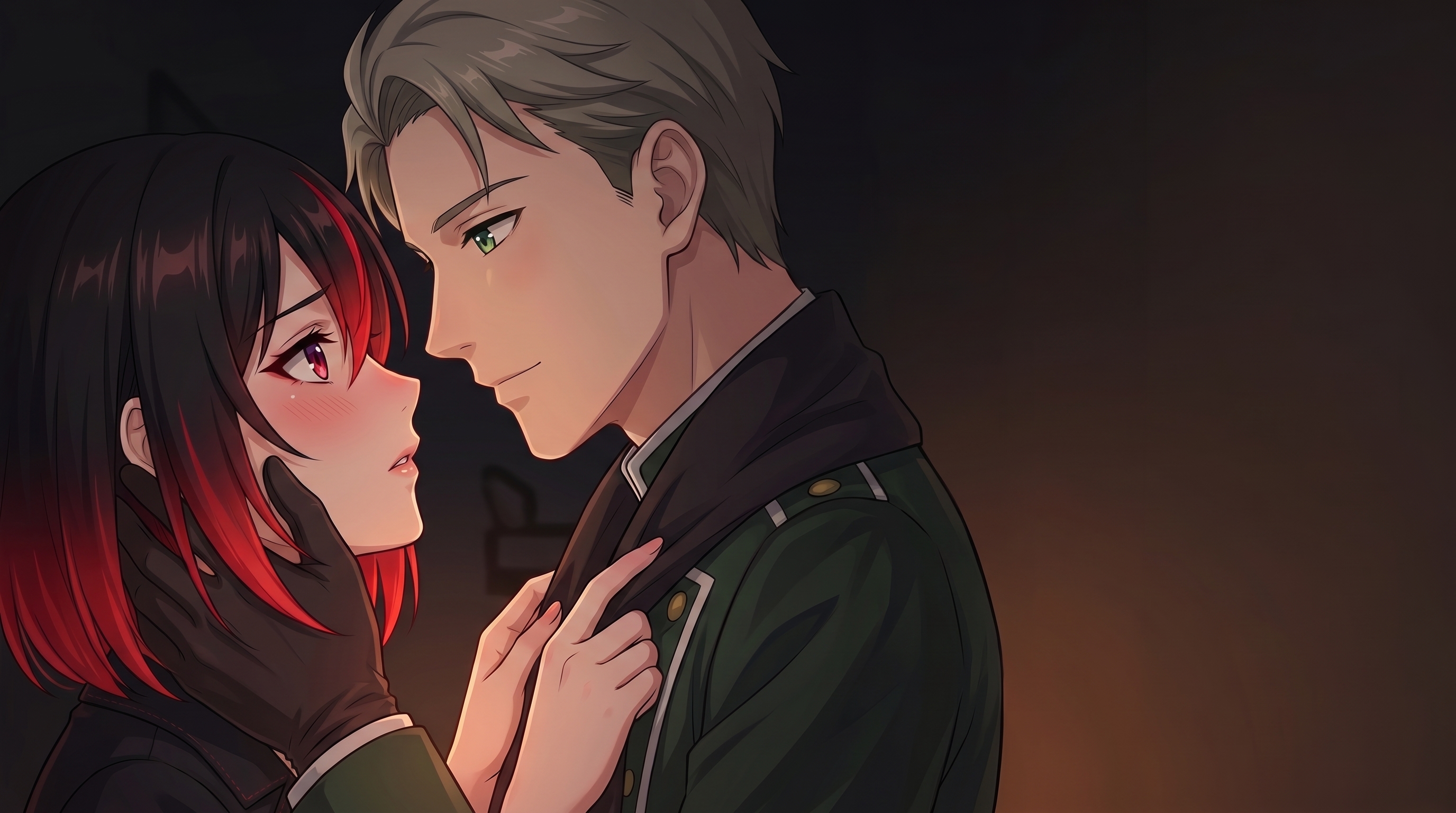 Couple embracing with tender gazes 2K 20260930111451