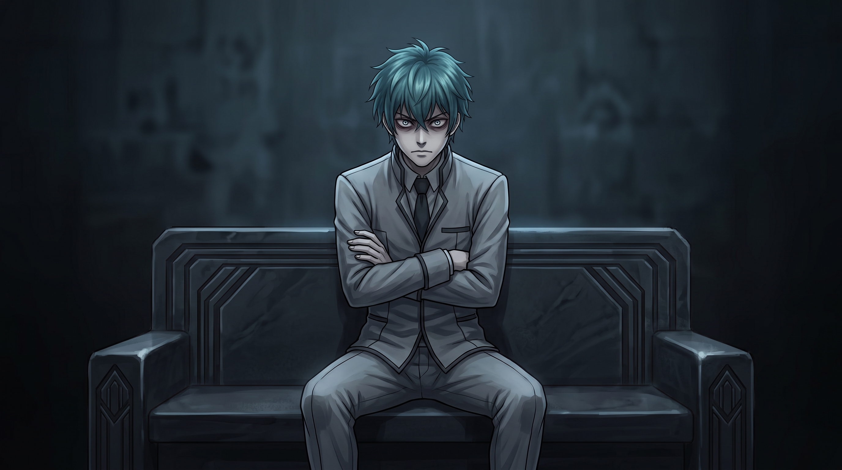 Young man sitting on bench 202609021923